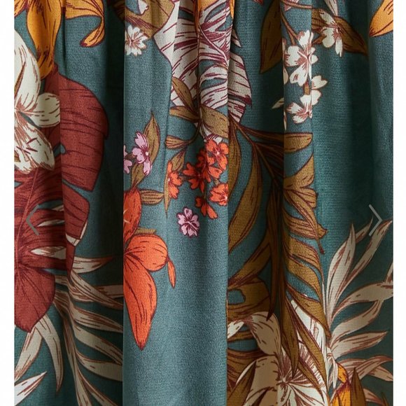 NWOT Women's Showpo Vacay Ready Maxi Dress in Teal Floral Satin AU 14 / AU XL - Picture 10 of 10